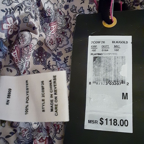 NWT Chelsea Violet Fuzzy Gold Black Bolero Jacket - Picture 8 of 8